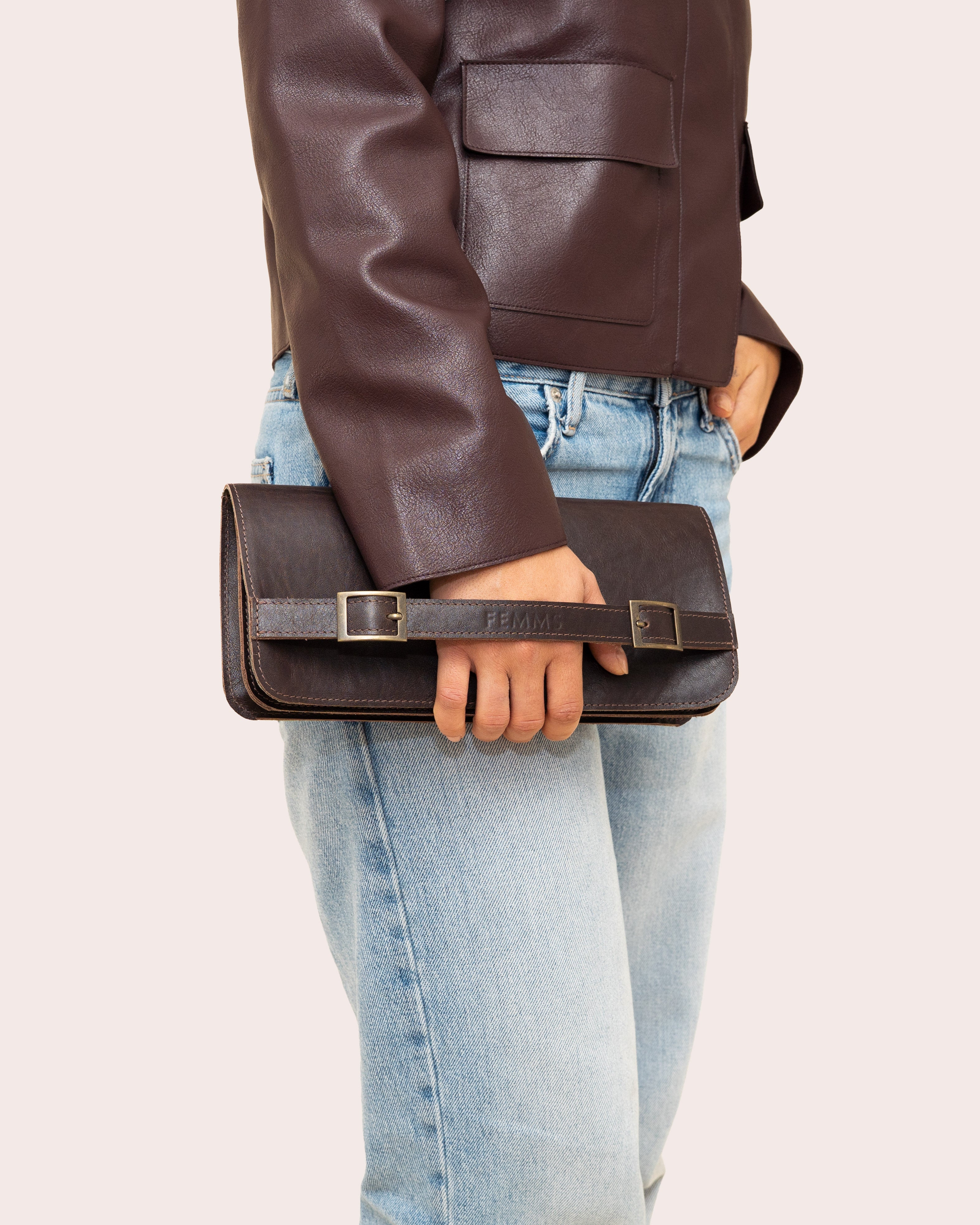 CLUTCH EVE - CHESTNUT BROWN